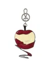 Mulberry Peeling Fruit Apple-charm Keyring In Neutral