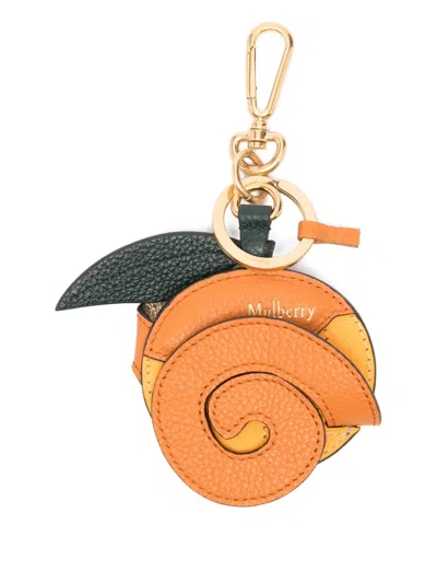 MULBERRY PEELING ORANGE LEAF-CHARM KEYRING