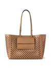 Mulberry Perforated Leather Tote Bag In Brown