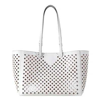 Mulberry Perforated Tote White Perforated Leather