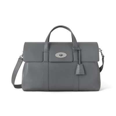 Mulberry Piccadilly Messenger In Foggy Grey Small Classic Grain