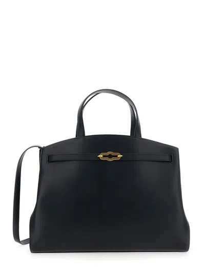 Mulberry 'pimlico' Black Handbag With Adjustable And Removable Shoulder Strap