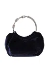Mulberry Pimlico Chain-handle Velvet Clutch Bag In Blue