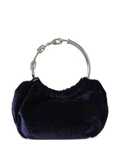 Mulberry Pimlico Chain-handle Velvet Clutch Bag In Blue