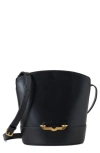 Mulberry Pimlico Super Lux Calfskin Leather Bucket Bag In Black