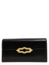 Mulberry Chain Strap Wallet With Gold Hardware In Black