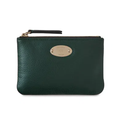 Mulberry Plaque Coin Pouch Scg In  Green