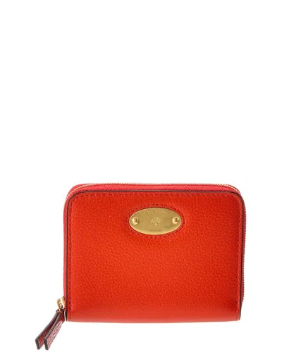 Mulberry Plaque Small Leather Coin Purse In Red