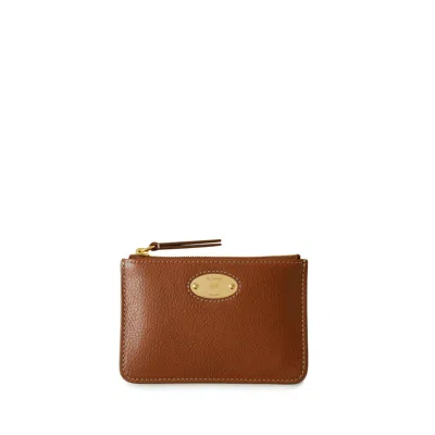 Mulberry Plaque Small Zip Coin Pouch - Oak In Pattern