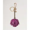 Mulberry Pom Pom Flower Keyring In Orchid Bloom