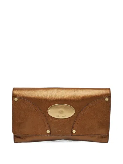 Pre-owned Mulberry Poppy Clutch Bag In Brown