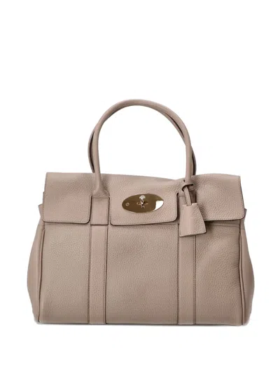 Mulberry Postbox Leather Clutch Bag In Brown