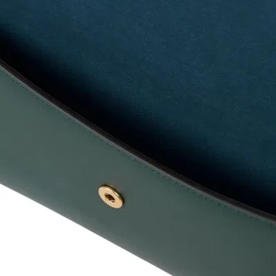 Mulberry Press Stud Envelope Pouch  Green Micro Classic Grain