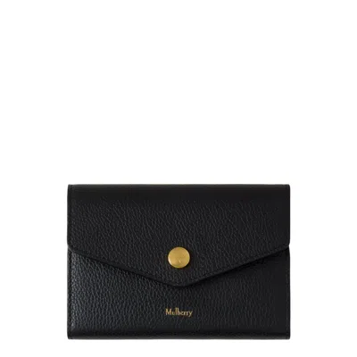 MULBERRY PRESS STUD WALLET SMALL CLASSIC GRAIN