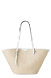 Mulberry Raffia Basket Tote
