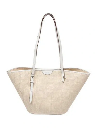 Pre-owned Mulberry Raffia Tote In Neutral
