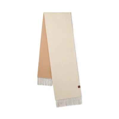 Mulberry Reversible Cashmere Bi-colour Scarf Eggshell-camel In Neutral