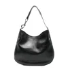 Mulberry Textured Shoulder Bag Metal Hardware In Black