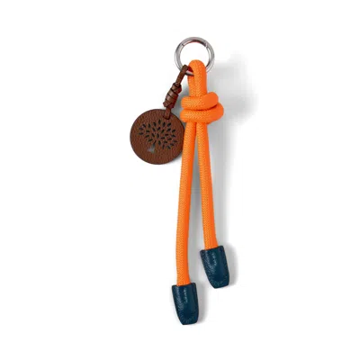 Mulberry Rope Keyring In White