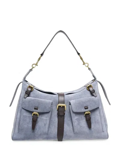 Mulberry Roxanne Buckle-detail Shoulder Bag In Gray
