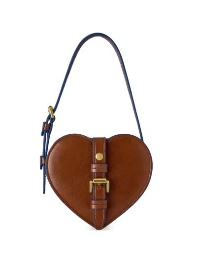 Mulberry Mini Roxanne Buckle-detail Heart Bag In Brown