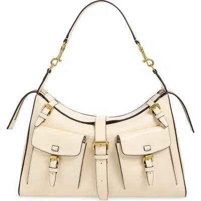 Mulberry Roxanne High Shine Leather Shoulder Bag In White