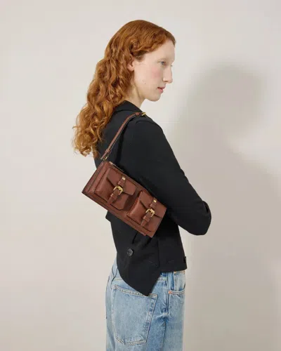 Mulberry Mini Roxanne Buckled Shoulder Bag In Brown
