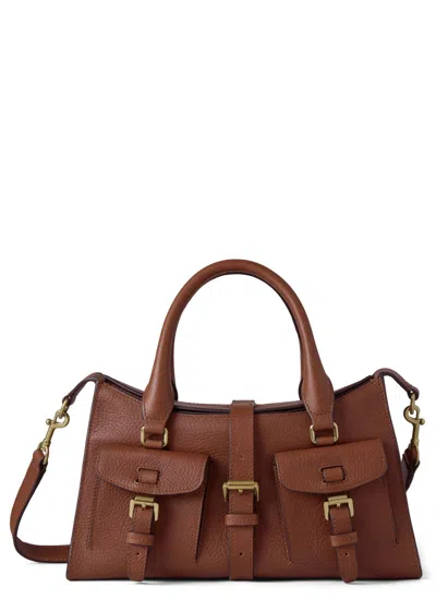 Mulberry Roxanne Small Heritage Leather Cross-body Bag In Brown