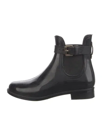 Pre-owned Mulberry Rubber Chelsea Boots In Black