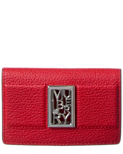 Mulberry Sadie Leather Card Case In Red