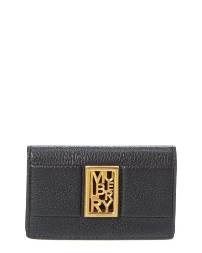 Mulberry Sadie Small Leather Card Case In Black