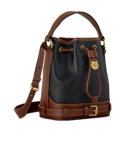 Mulberry Scotchgrain Buckle-detail Bucket Bag In Pink