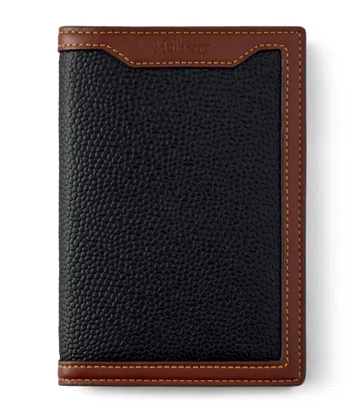 Mulberry Scotchgrain Passport Cover In Black