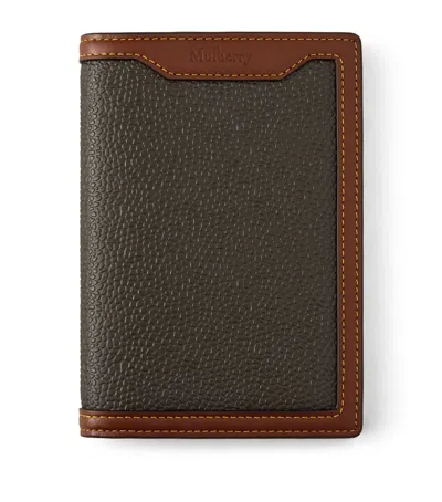 Mulberry Scotchgrain Passport Cover In Brown