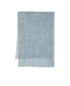 Mulberry Semi-sheer Floral-print Scarf In Gray