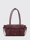 Mulberry Mini Soft Bayswater Grained Leather Shoulder Bag In Purple