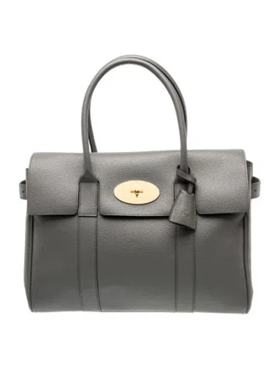 Pre-owned Mulberry Signature Bayswater In Grey