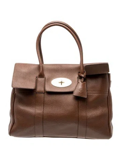 Pre-owned Mulberry Signature Bayswater Small In Brown