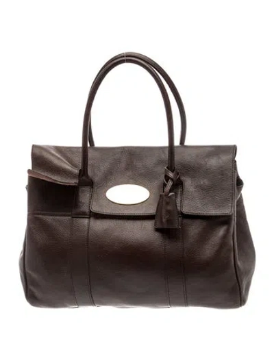 Pre-owned Mulberry Signature Chocolate Brown Leather Bayswater Small