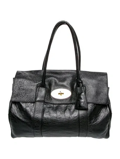Pre-owned Mulberry Signature Top Handle Bag In Black