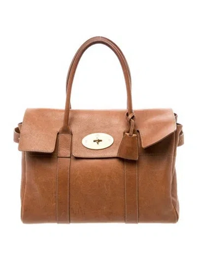 Pre-owned Mulberry Signature Top Handle Bag In Brown