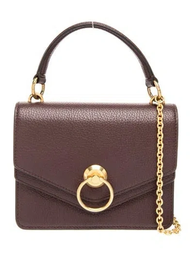 Pre-owned Mulberry Signature Top Handle Bag In Burgundy