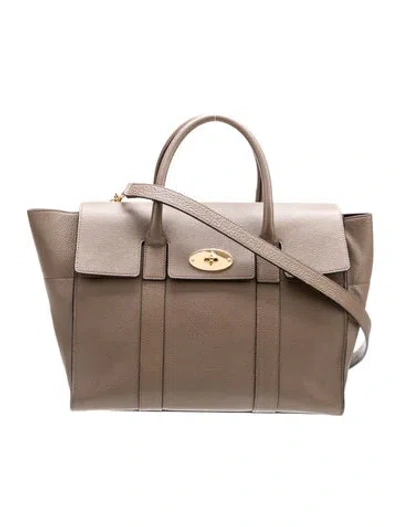 Pre-owned Mulberry Signature Top Handle Bag In Neutral