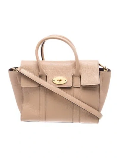 Pre-owned Mulberry Signature Top Handle Bag In Neutral