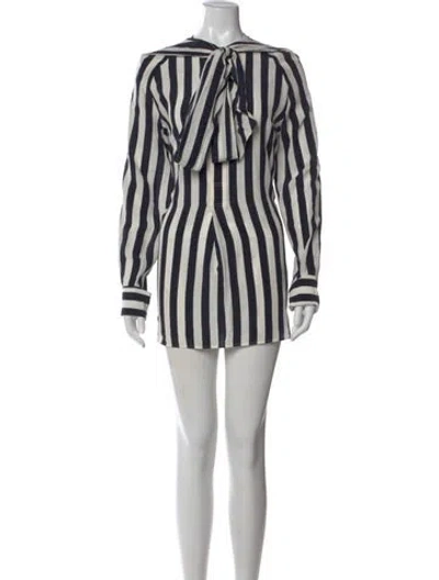 Pre-owned Mulberry Silk Cowl Neck Top In Multi