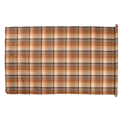 Pre-owned Mulberry Silk Curtain Fabric With "prince Of Galles" Design In Brown