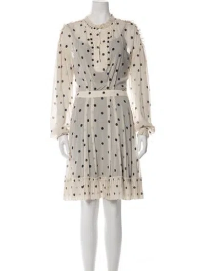 Pre-owned Mulberry Silk Knee-length Dress In Neutrals
