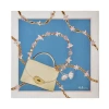 Mulberry Silk Lana Bag & Chains Square Scarf In Blue