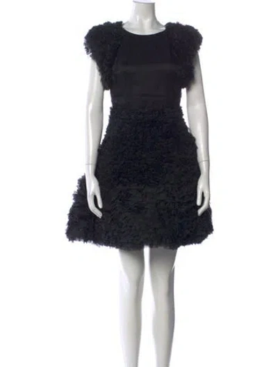 Pre-owned Mulberry Silk Mini Dress In Black