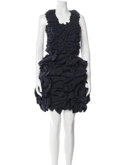 Pre-owned Mulberry Silk Mini Dress In Blue